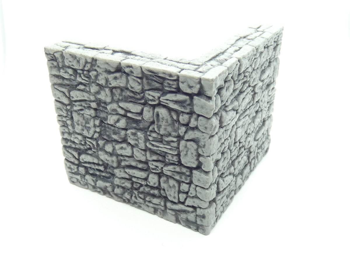 Wizkids 4D WarLock Tiles - Dungeon Full Height Walls set - 2” Stone Fu ...